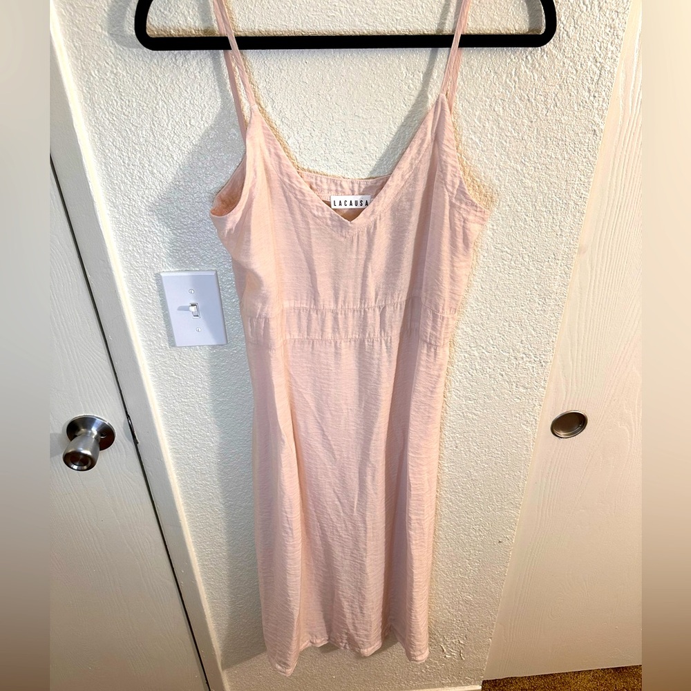 Lacausa Light Pink Slip Dress. Size XS.